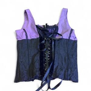 Tripp NYC Women's Black and Purple Corset